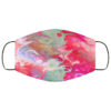 Fluid Paint Swirls Colorful Rainbow Pattern Neon Marble Face Mask