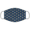 Teal Hieroglyphics Egyptian Face Mask