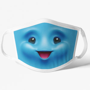Happy Blue Face Mask