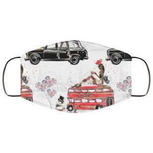 Black Girl Magic Melanin Plaid England UK London Jack Face Mask