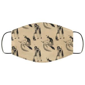 Vintage Witch Autumn Halloween Face Mask