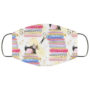 Sew Crafting Dress Thread Spools Sewing Machine Face Mask