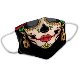 Female Sugar Skull Mexican Day Of The Dead Face Mask