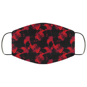 Red Gothic Skull Halloween Face Mask