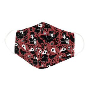 Plague Doctor Pattern Medieval Time Crow Beak Face Mask