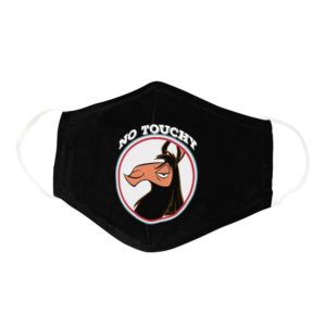 Back Off No Touchy Sad Llama Emperor Cartoon Face Mask