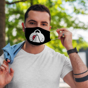 Cute Cartoon Dog Licking Nose Animal Lover Face Mask