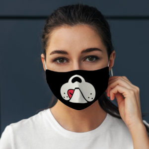 Cute Cartoon Dog Licking Nose Animal Lover Face Mask