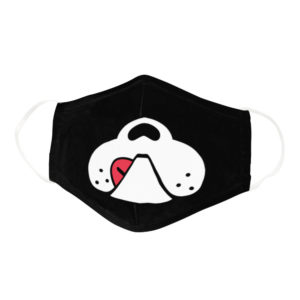 Cute Cartoon Dog Licking Nose Animal Lover Face Mask