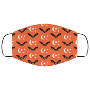 Orange Bats  Moon Halloween Face Mask – Trick or Treat Mask