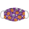 Green Pumpkin Girly Skull Halloween Face Mask