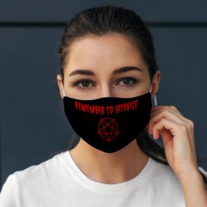 Funny Remember To Satanize Social Distancing Evil Satan Face Mask