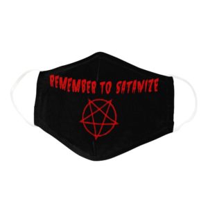 Funny Remember To Satanize Social Distancing Evil Satan Face Mask
