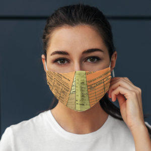 Funny Classic Library Card Geek Nerd Librarian Gift Face Mask