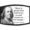 Beer Is Proof Ben Franklin Face Mask
