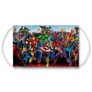 Marvel Comics Superhero Group Shot Face Mask