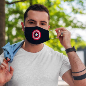 Superhero Captain Shield American Comic Face Mask