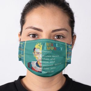 RBG Notorious Ruth Bader Ginsburg Feminism Vintage Feminist Definition Equality Face Mask