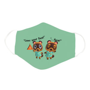 Cute Raccoon Cartoon Gamer Nerd Geek Funny Face Mask