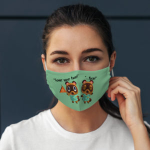 Cute Raccoon Cartoon Gamer Nerd Geek Funny Face Mask