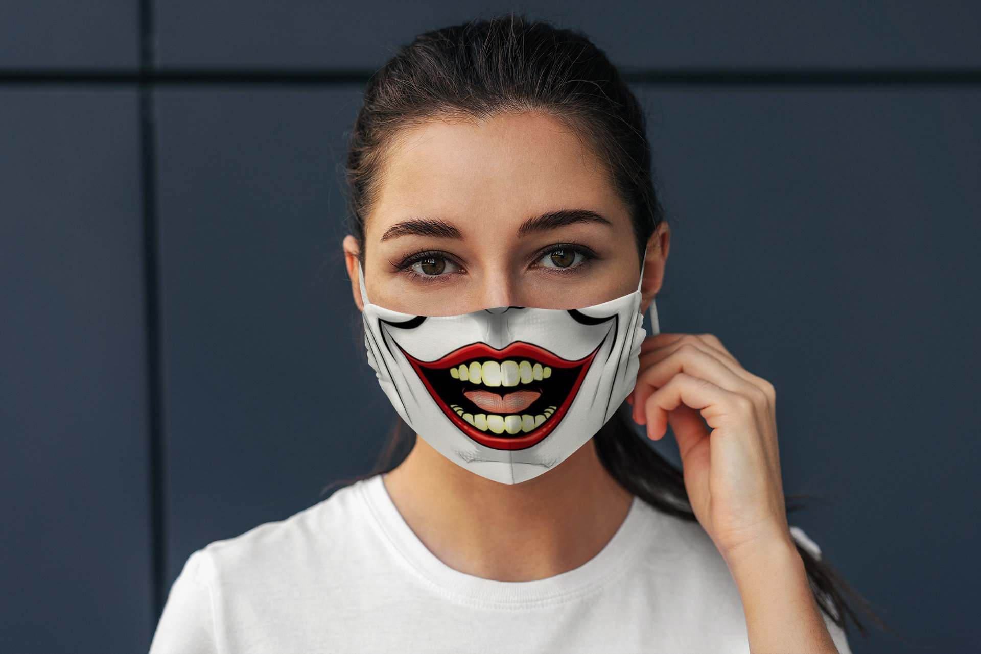 Crazy Laughing Clown Mouth Villain Gift Face Mask Crazy Laughing Clown Mouth Villain Gift Face Mask