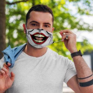 Crazy Laughing Clown Mouth Villain Gift Face Mask