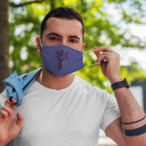 Legend Shadow Folk Ninja Warrior Symbol Gamer Nerd Geek Face Mask