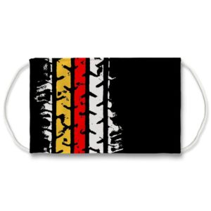 German Sports Car Tire Tread Pattern Face Mask