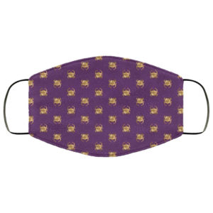 Gold Ornate Egyptian Art Purple Scarab Beetle Mask