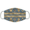 Gold Ornate Egyptian Art Purple Egyptian Face Mask