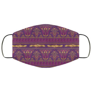 Gold Ornate Egyptian Art Purple Egyptian Face Mask