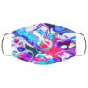 Fluid Paint Swirls Colorful Red Marble Face Mask