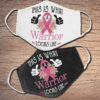 Dead Pancreas Society Pink Warrior Breast Cancer Awareness Survivor Ghost Boo Horror Squad Face Mask