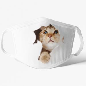 Cat Peeking Face Mask