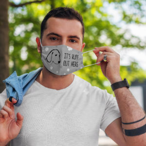 Cute Funny Its Ruff Out There Dog Lover Pun Face Mask