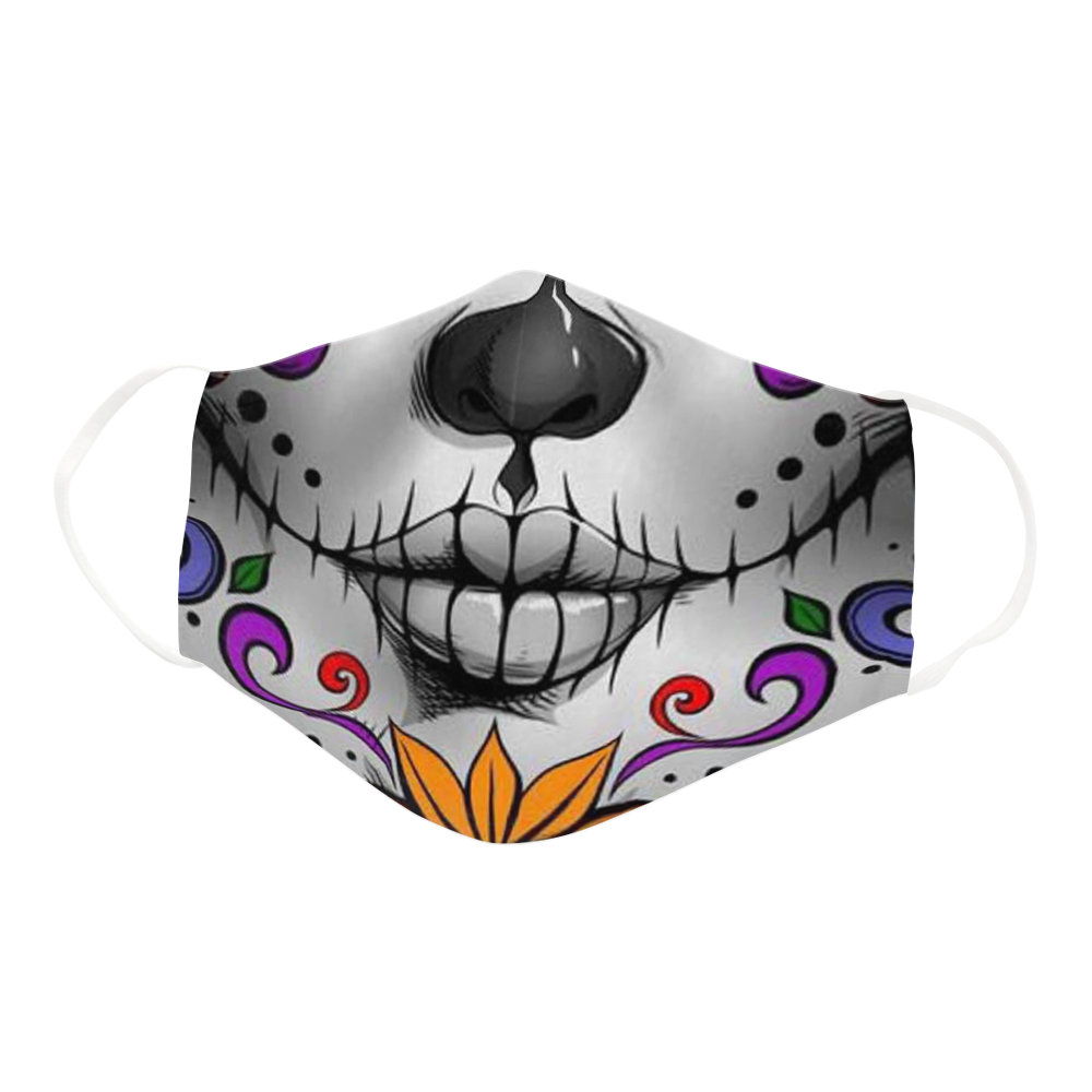 Sugar Skull Mexican Doll Face Day Of The Dead Face Mask