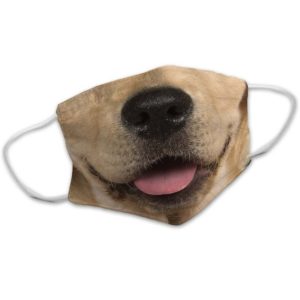 Yellow Labrador Lab Dog Face Face Mask