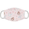 Alice in Wonderland Face Mask – Hearts Drink Me Eat Me Checkered Watch Late Mask