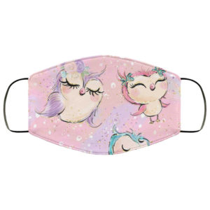 Cute Owls Family Ombre Face Mask