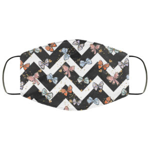 Chevron Hair Bow Face Mask