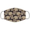 Vintage Halloween Face Mask – Black Orange Damask Autumn