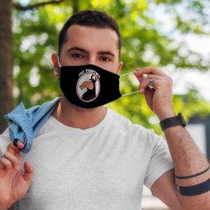 Back Off No Touchy Sad Llama Emperor Cartoon Face Mask