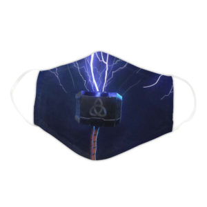 Superhero God Of Thunder Weapon Hammer American Comic Face Mask
