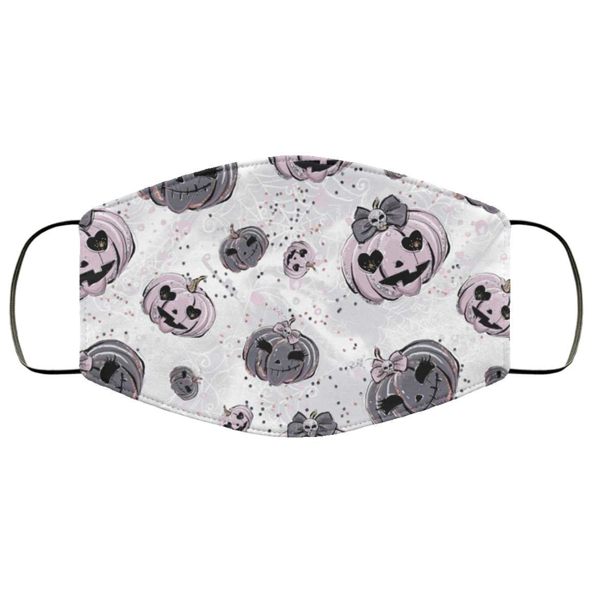 Girly Scary Pumpkins Halloween Face Mask – Trick or Treat Mask