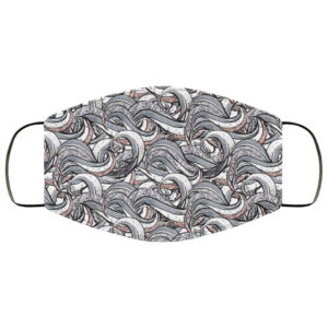 Mermaid Tail Ocean Waves Halloween Face Mask