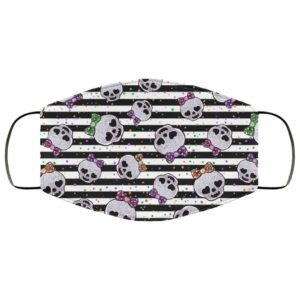 Girls Skull Bow Halloween Face Mask – Trick or Treat Mask