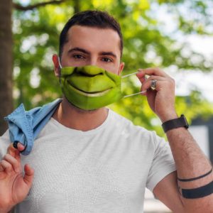 Green Orge Cartoon Character Fairy Tale Story Face Mask