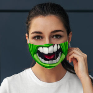 Green Superhero Super Power Monster Character Face Mask