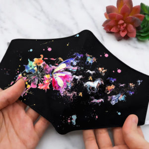 Horse dandelion colorful beauti face mask