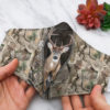 Deer american flag face mask